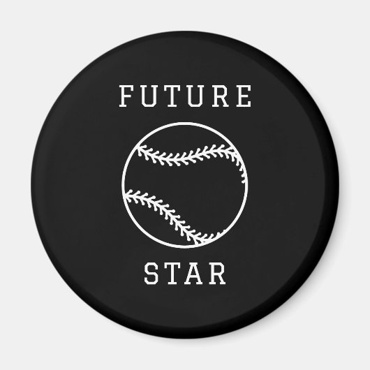 Future Baseball Star Custom Black Magnet (Vorne)