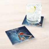 Future Basketball All Star Glasuntersetzer (Schrägansicht)