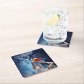 Future Basketball All Star Rechteckiger Pappuntersetzer (Vor Ort)