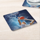 Future Basketball All Star Rechteckiger Pappuntersetzer (angewinkelt)