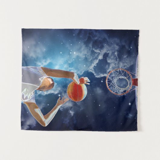 Future Basketball All Star Wandteppich (Vorderseite (Horizontal))