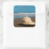 Future Beach Quadratischer Aufkleber (Tasche)