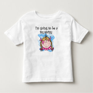 Future Big Sister Blond Hair Kleinkind T-shirt