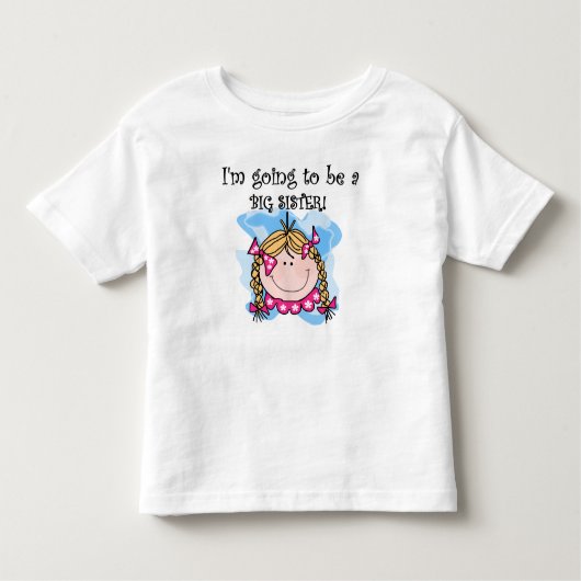 Future Big Sister Blond Hair Kleinkind T-shirt (Vorderseite)