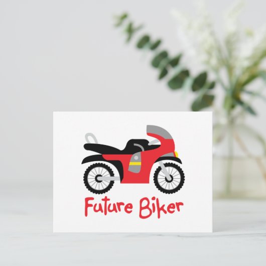 Future Biker Postkarte (Stehend Vorderseite)