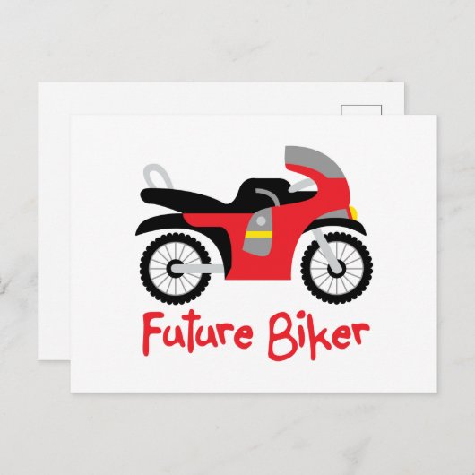 Future Biker Postkarte (Vorne/Hinten)