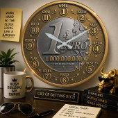 Future Billionaire Euro Coin Große Wanduhr