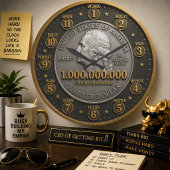 Future Billionaire Mindset Millionaire Große Wanduhr
