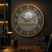 Future Billionaire Mindset Millionaire Große Wanduhr