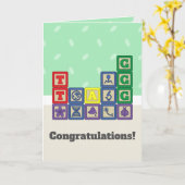 Future Biologist’s Blocks Greeting Card Karte (Gelbe Blume)