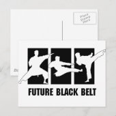 Future Black Belt Postkarte (Vorne/Hinten)