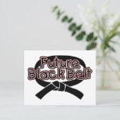 Future Black Belt (rot) Postkarte (Stehend Vorderseite)