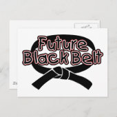 Future Black Belt (rot) Postkarte (Vorne/Hinten)