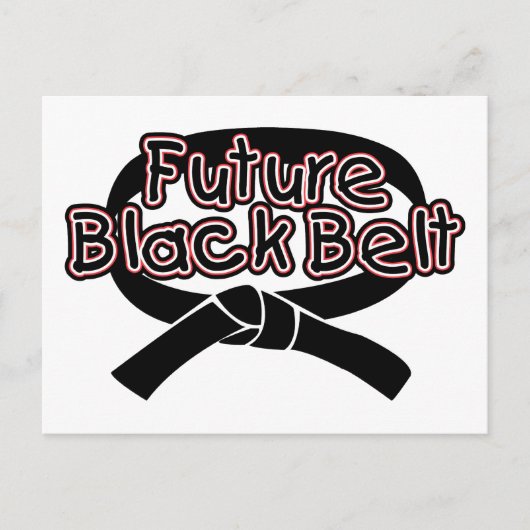 Future Black Belt (rot) Postkarte (Vorderseite)