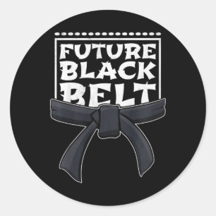 Future Black Belt Runder Aufkleber