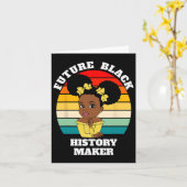 Future Black History Maker Juneteenth Hbcu Afro Gi Karte (Gelbe Blume)