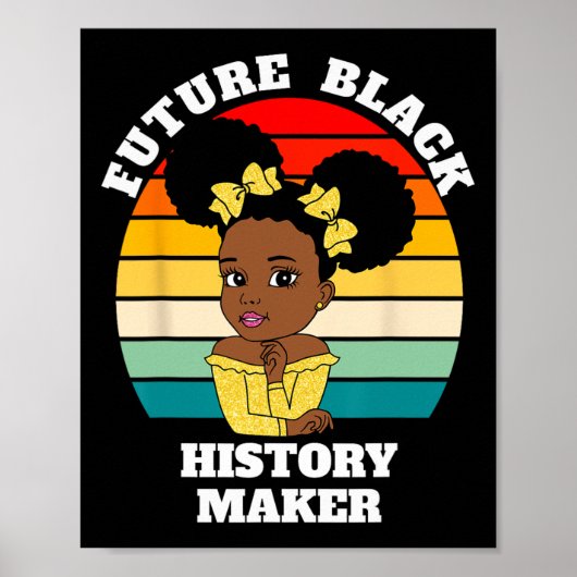 Future Black History Maker Juneteenth Hbcu Afro Gi Poster (Vorne)