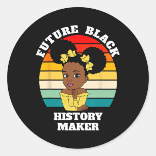 Future Black History Maker Juneteenth Hbcu Afro Gi Runder Aufkleber