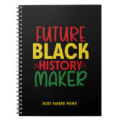 Future Black History Maker Notebook Notizblock (Vorderseite)