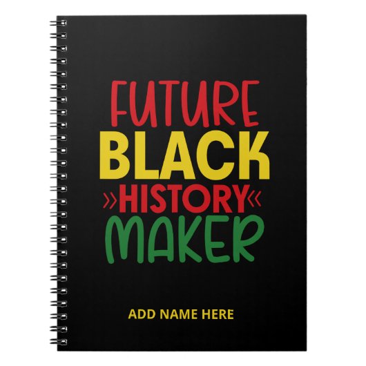 Future Black History Maker Notebook Notizblock (Vorderseite)