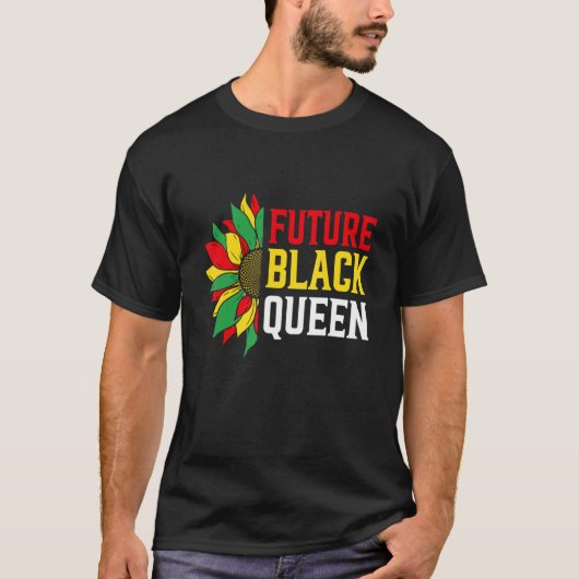 Future Black Queen Proud Blume Melanin African P T-Shirt (Vorderseite)