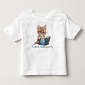 Future Bookworm Cat Reading Baby Kleinkind T-shirt (Vorderseite)