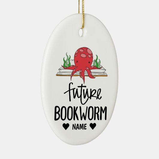 Future Bookworm Keramik Ornament (Rechts)