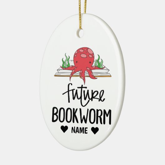 Future Bookworm Keramik Ornament (Links)