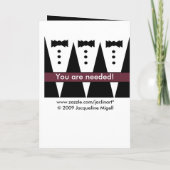 Future Borther-in-Law Groomsman Wedding Invitation Einladung (Rückseite)