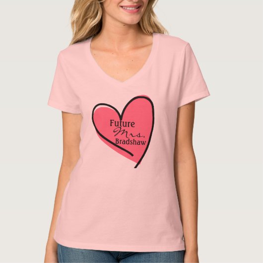 Future Bridge Custom Pink Heart T - Shirt (Vorderseite)