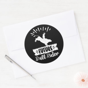Future Bull Rider Bull Riding Rodeo gibt Ideen Runder Aufkleber