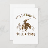 Future Bull Rider Cowboy Western Men RSVP Karte (Vorne/Hinten)