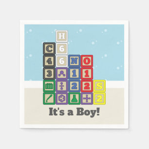 Future Chemist's Blocks Baby Shower Napkins Serviette