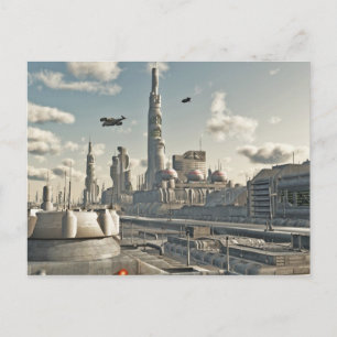 Future City Streets Postkarte