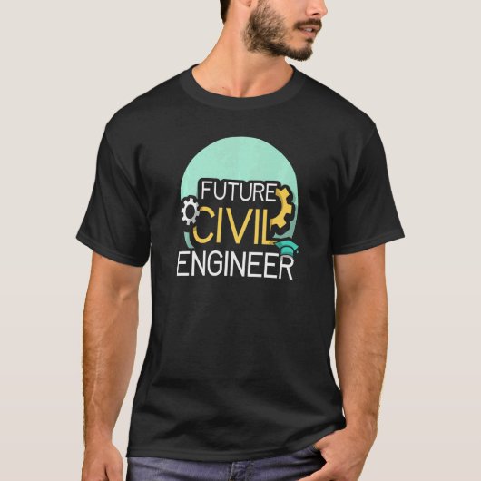 Future Civil Engineer Engineering Student Job Prof T-Shirt (Vorderseite)