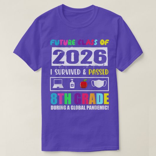 Future Class of 2026 8. Grade Funny Student Gradu T-Shirt (Design vorne)