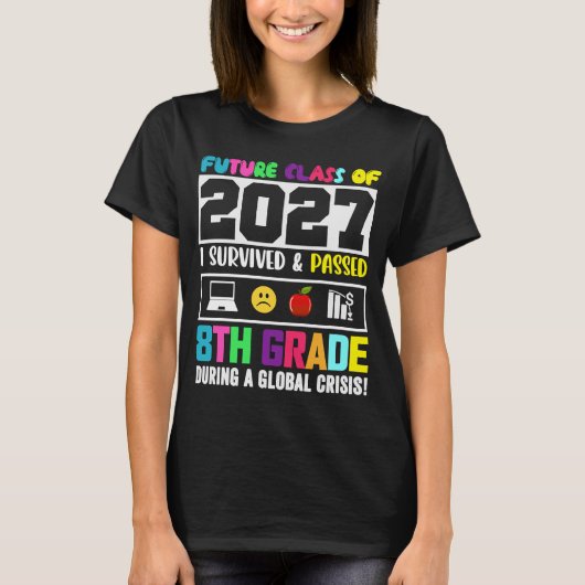 Future Class of 2027 8. Grade Student Abschluss T-Shirt (Vorderseite)