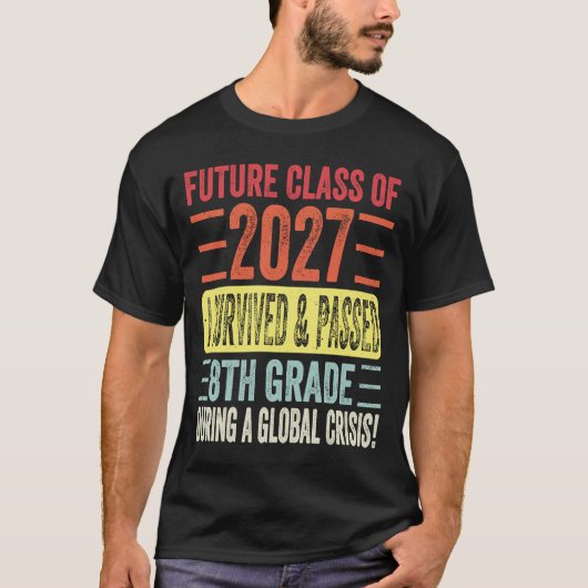 Future Class of 2027 8. Grade Student Abschluss T-Shirt (Vorderseite)