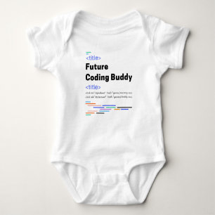 Future Coding Buddy Niedlich Developer Baby Strampler