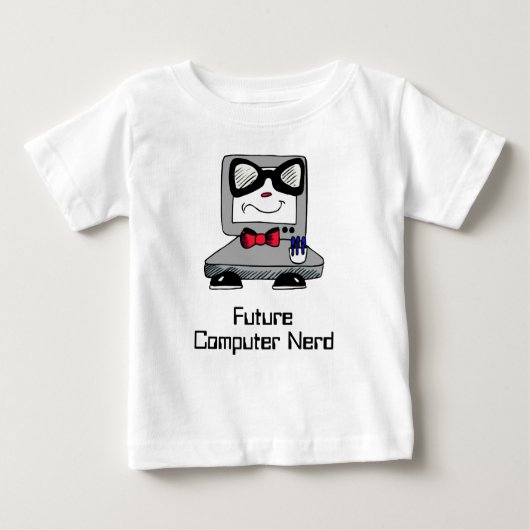 Future Computer Nerd Geek Shirt für Babys (Vorderseite)