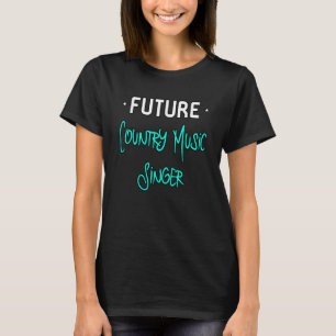 Future Country Music Singer Motivierend Singing V T-Shirt