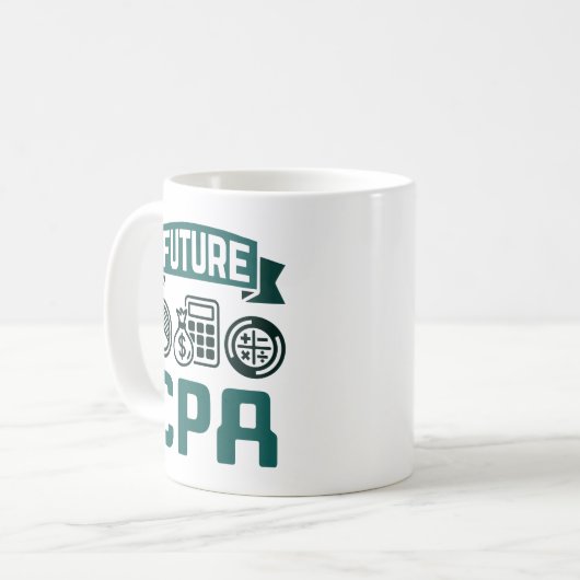 Future CPA Accounting Abschluss Kaffeetasse (Vorderseite Links)