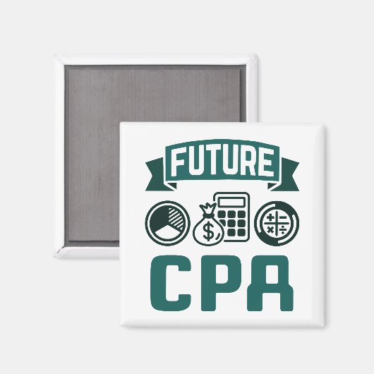 Future CPA Accounting Abschluss Magnet (Vorderseite/Rückseite)