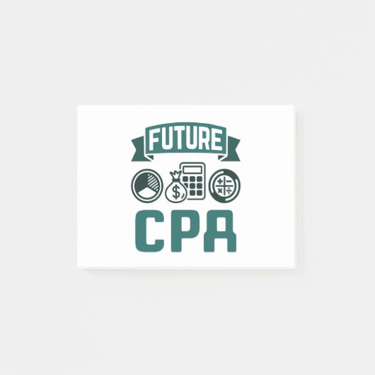 Future CPA Accounting Abschluss Post-it Klebezettel (Vorderseite)