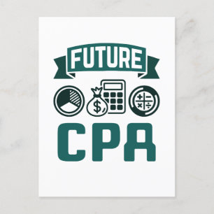 Future CPA Accounting Abschluss Postkarte