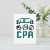 Future CPA Accounting Abschluss Postkarte (Stehend Vorderseite)