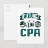 Future CPA Accounting Abschluss Postkarte (Vorne/Hinten)