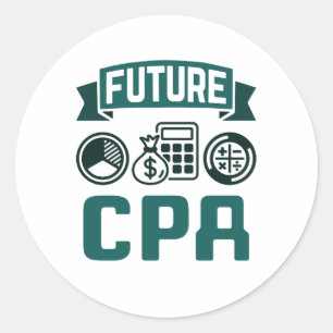 Future CPA Accounting Abschluss Runder Aufkleber