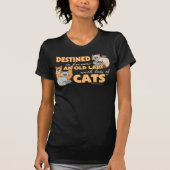 Future Crazy Cat Lady Funny Sprichwort Dark T-Shirt (Vorderseite)
