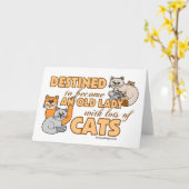 Future Crazy Cat Lady Funny Sprichwort Design Karte (Gelbe Blume)